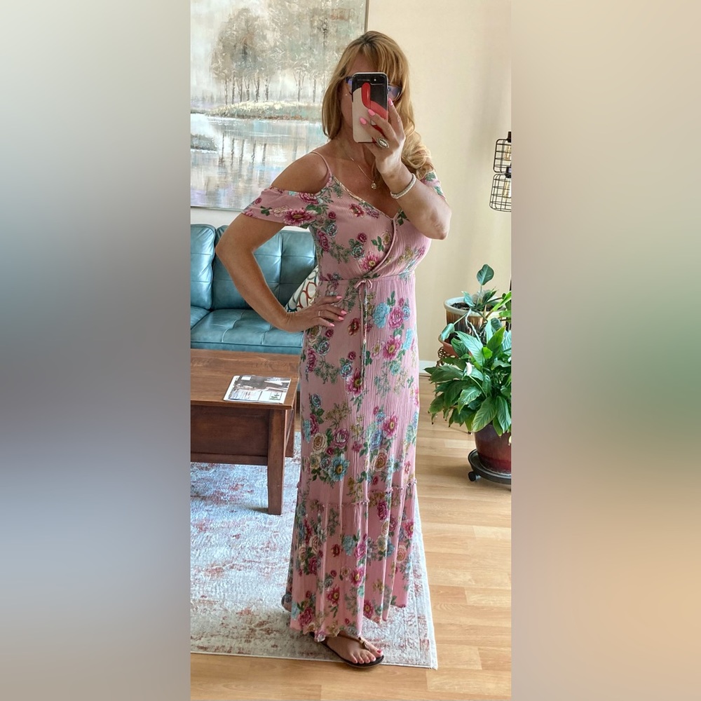 Floral print long dress